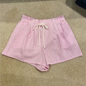 Wild Fable High Waist Pink Checkered Shorts